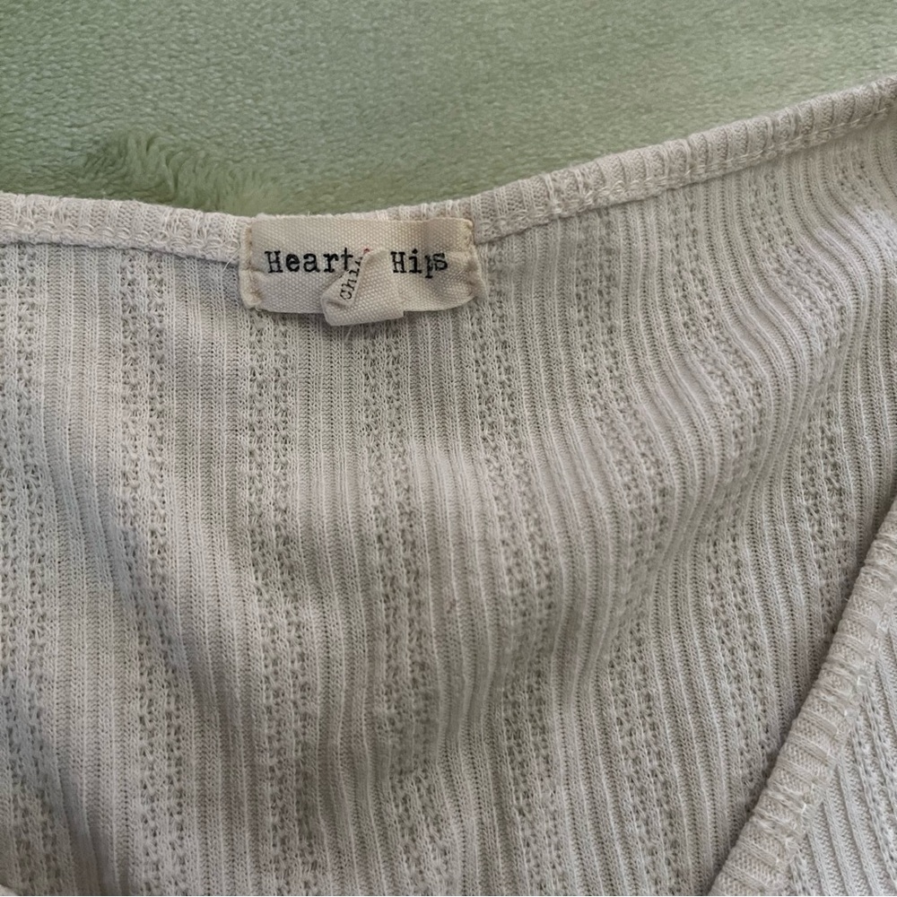 Women's Cream Ruched Top - Picture 2 of 2